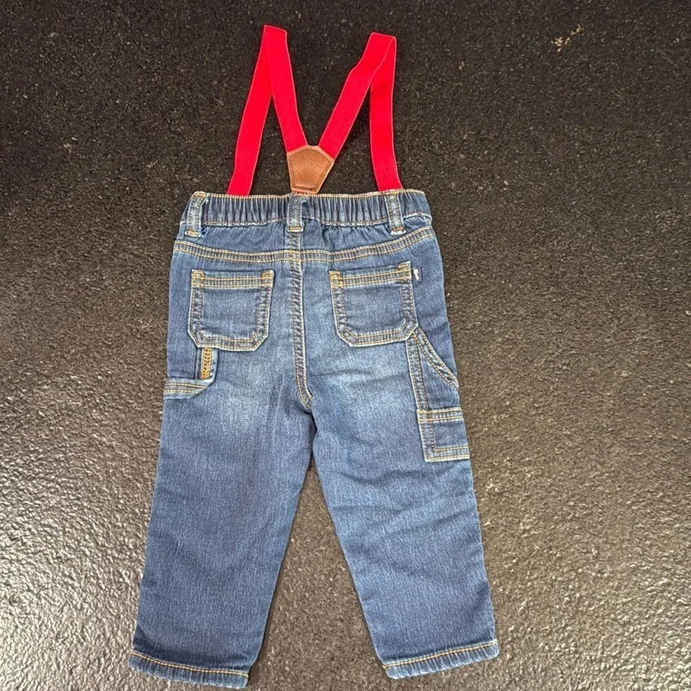 Oshkosh jeans with suspenders 9M
